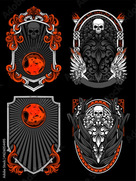 Obraz Bold Elements – Versatile Vector Illustration Bundle for Apparel, Stickers & Merch