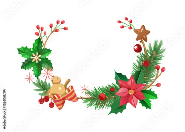 Obraz christmas frame with bells