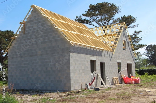 Obraz Chantier de maison en construction