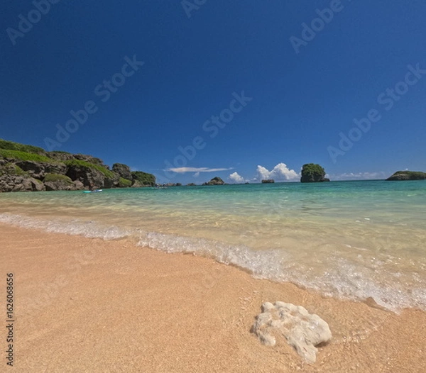 Obraz 南国の美しいビーチと紺碧の空