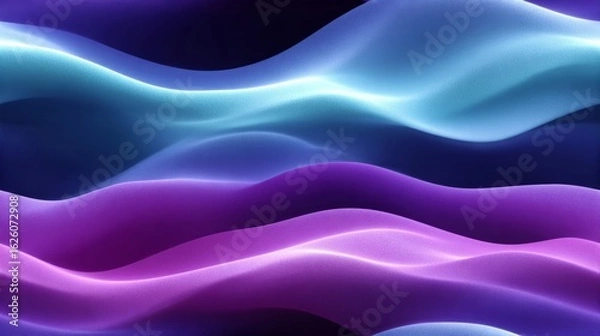 Fototapeta Abstract digital waves in vibrant shades of blue, purple, and pink, creating a fluid motion effect, ideal for backgrounds, wallpapers, and modern design projects showcasing elegance and creativity