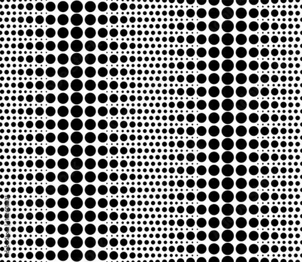 Fototapeta Seamless geometric pattern with dots. Vector illustration.