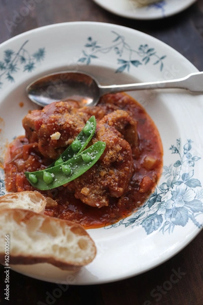 Fototapeta トマトの煮込みハンバーグ