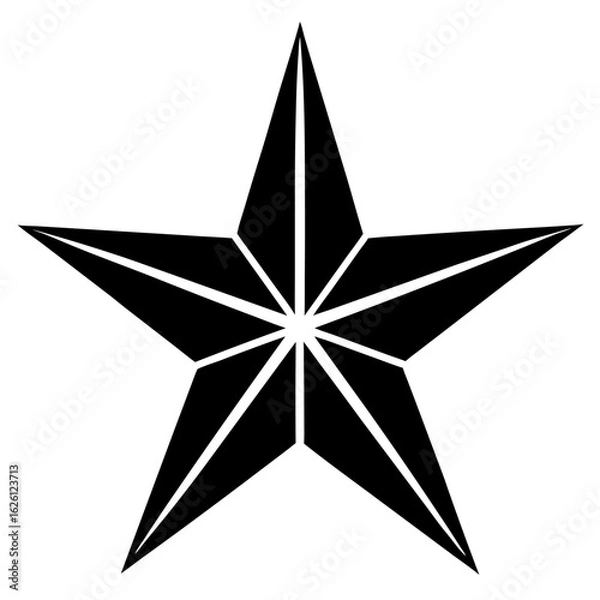 Obraz Star vector silhouette Single Icon collection 