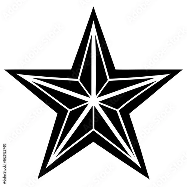 Obraz Star vector silhouette Single Icon collection 