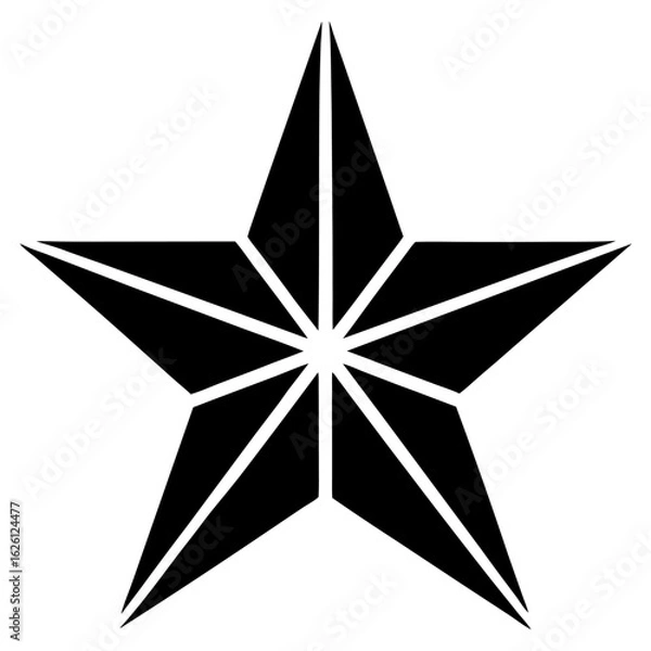 Obraz Star vector silhouette Single Icon collection 