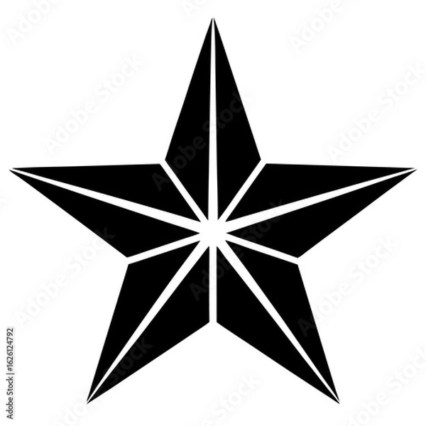 Obraz Star vector silhouette Single Icon collection 