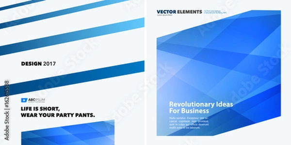 Fototapeta Set of Abstract vector design elements for graphic layout. Modern business background