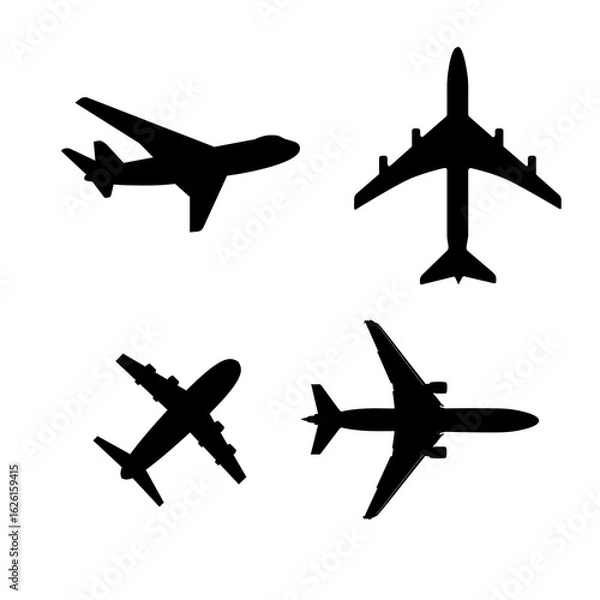 Fototapeta airplane vector set