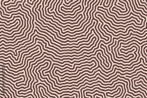 Obraz Abstract Turing pattern with organic, flowing lines. Seamless vector background inspired by reaction-diffusion systems in nature. Perfect for science, tech, or modern decorative projects.
