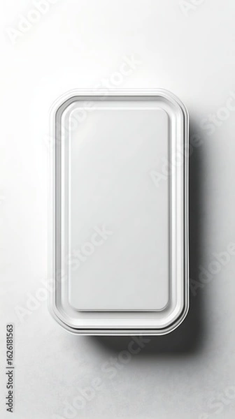Fototapeta Top view of a white food container mockup