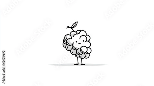 Obraz Cute cartoon raspberry (1)