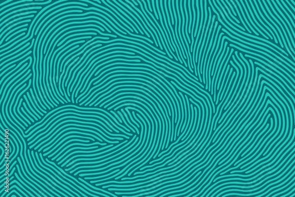 Obraz Seamless Turing pattern vector. Features intricate, generative lines resembling fingerprints or wood grain. Ideal for modern and scientific-themed projects.