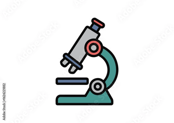 Fototapeta Microscope Vector Illustration, Microscope Icon