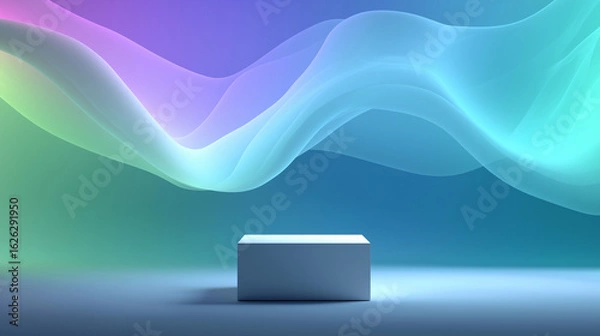 Fototapeta Cosmetic Podiums on Colorful Abstract Backgrounds – Modern Minimal Product Display