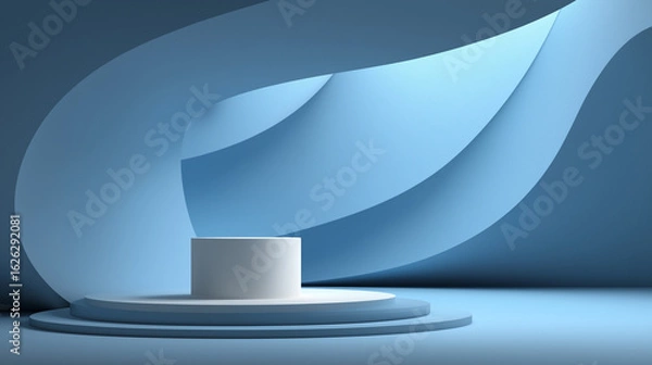 Fototapeta Cosmetic Podiums on Colorful Abstract Backgrounds – Modern Minimal Product Display