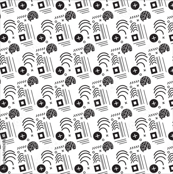 Fototapeta Creative new style seamless pattern with shapes