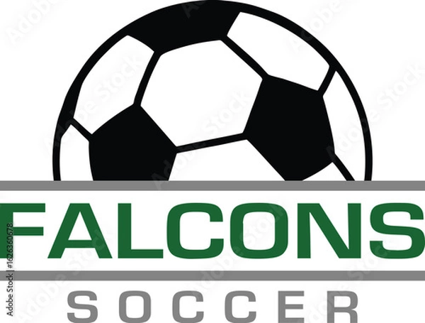 Obraz Falcons Soccer Team Design