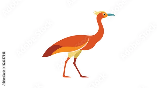 Fototapeta Bustard bird illustration showcasing robust body for wildlife conservation and educational visuals Vector illustration.