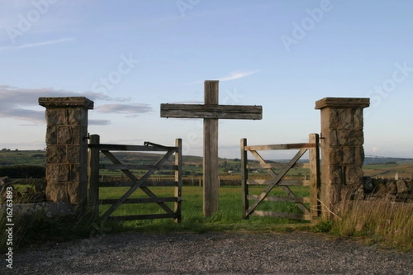 Fototapeta Cross and gates
