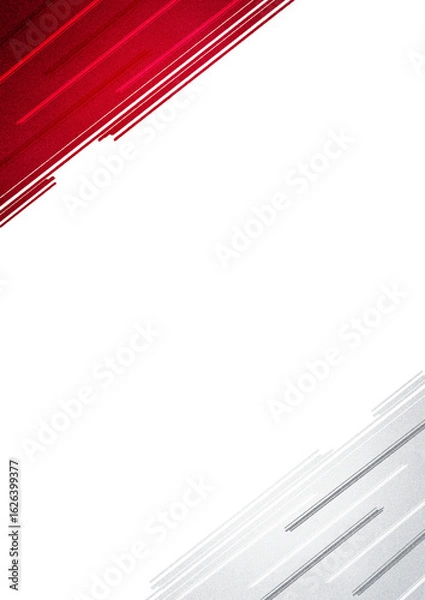 Fototapeta Dynamic Red and White Diagonal Frame Background 