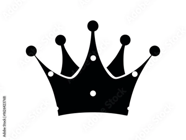 Obraz royal crown silhouette vector, crown icon vector