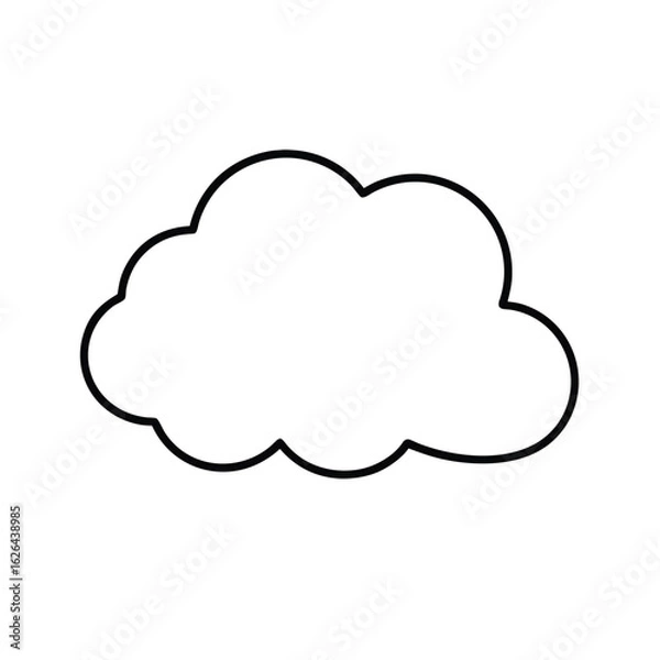 Obraz fog cloud line art