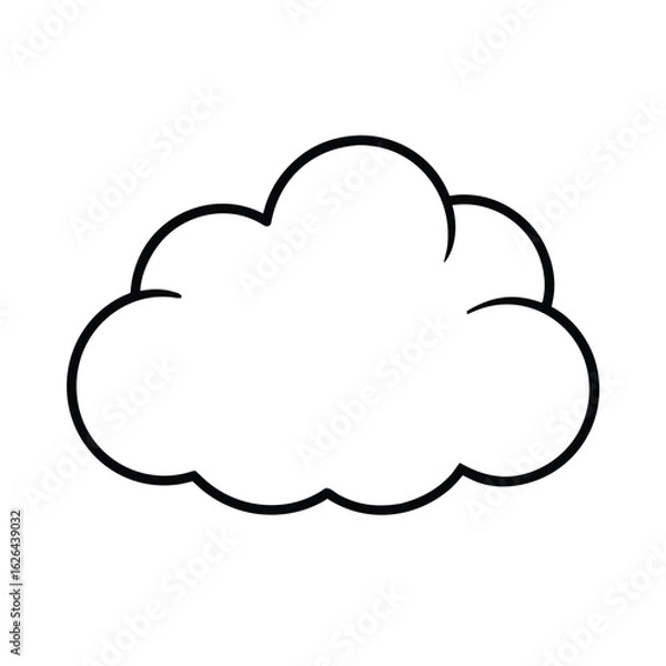 Obraz fog cloud line art