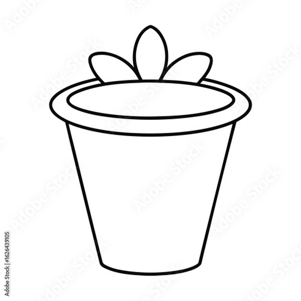 Obraz flower pot outline