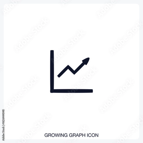Obraz Growing Graph Icon