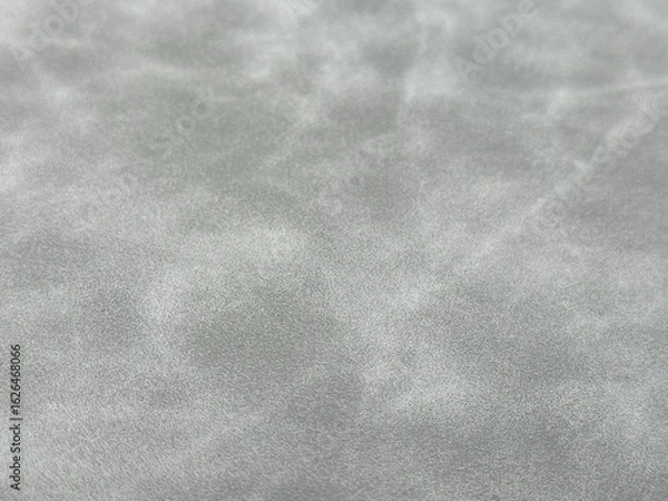 Fototapeta Close-up of grey fabric with white pattern lines and detailed weave. Soft texture with natural fibers, simple 2 colors cloth design. Wallpaper for fashion, textiles of fabric, t-shirt, apparel, cloth