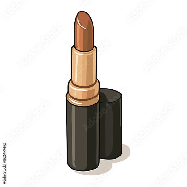 Fototapeta Elegant Red Lipstick Illustration for Beauty Ads or Makeup Tutorials  
