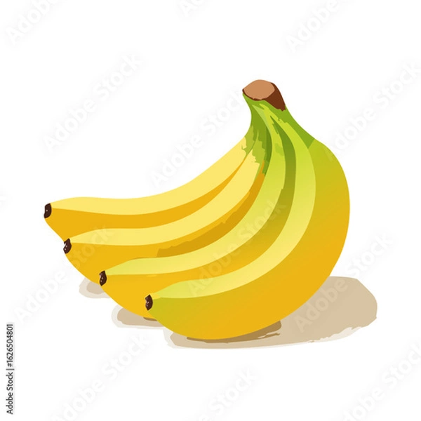 Obraz Bunch of Ripe Yellow Bananas Tropical Fruit Still Life Graphic Design Illustration