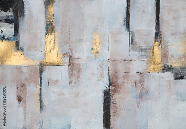 Fototapeta Abstract artistic creation, fine art for print, modern texture effects, mural design, home wall decoration, large painting strokes, artistic patterns, contemporary oil painting, creative decor design