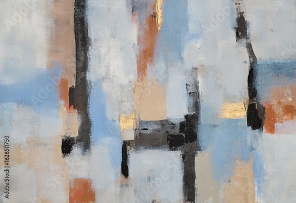 Fototapeta Abstract art, texture effect, modern creativity, home decoration, artistic background, fine art for wall decor and print, mural design, oil painting style, artistic strokes, knife painting, elegance