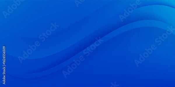 Obraz Blue Abstract fluid wave. Modern poster with gradient 3d flow shape.