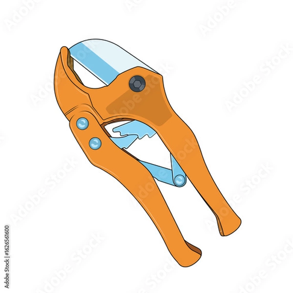 Obraz Pvc pipe cutter. Tool vector design