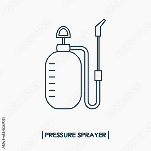 Obraz Pressure sprayer outline icon. Garden sprayer
