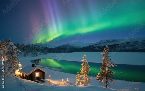 Obraz sunset in the mountains