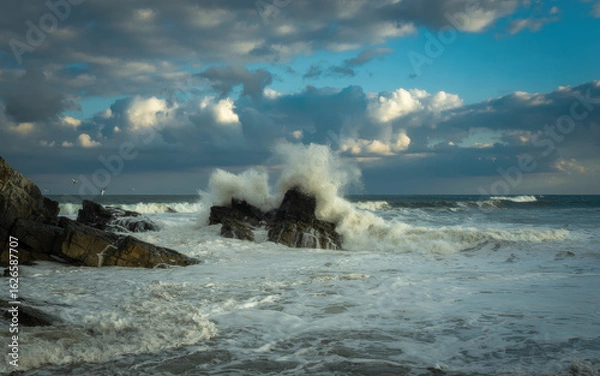 Obraz storm over the sea