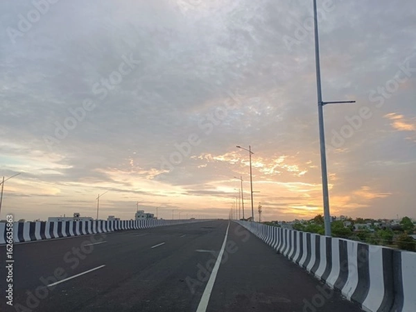 Obraz sunset on the road