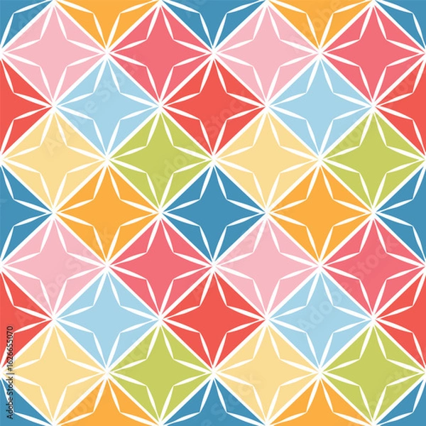 Fototapeta 36_Colorful Geometric Starburst Pattern