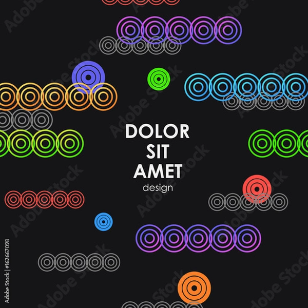 Fototapeta Vector colorful design for your idea. Dynamic circles