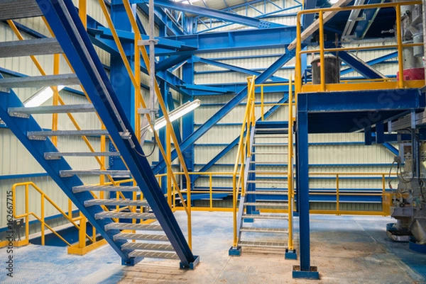 Fototapeta ladder steel structure in factory