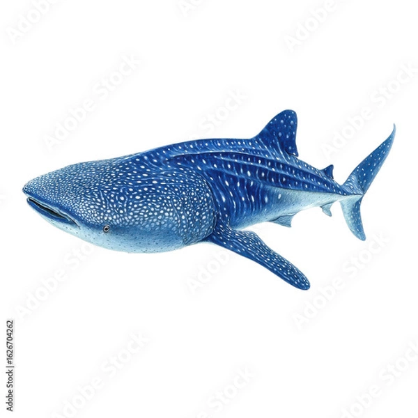 Fototapeta Whale shark full view on transparent background