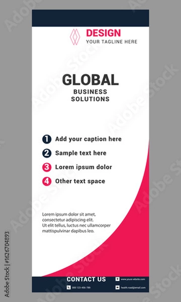 Fototapeta Roll Up banner stand presentation concept.