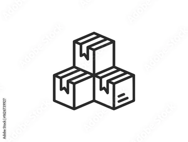 Fototapeta Delivery and Logistics Web Icons in Line Style – Shipping, Courier, Tracking, Refunds & Service Icons for Web and Mobile App | Vector Illustration