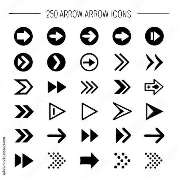 Fototapeta set of arrows vector for web design