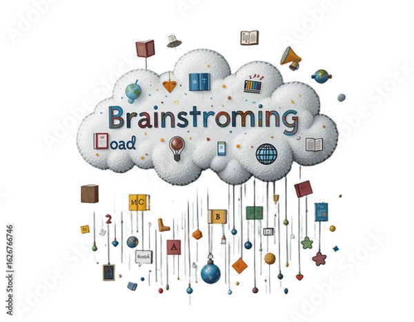 Fototapeta Creative Brainstorming Session: Generating Ideas, Innovation & Problem Solving