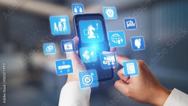 Fototapeta Business strategy defines goals and long-term direction. A clear business strategy supports decision-making, with business strategy driving growth and business strategy execution. Spire